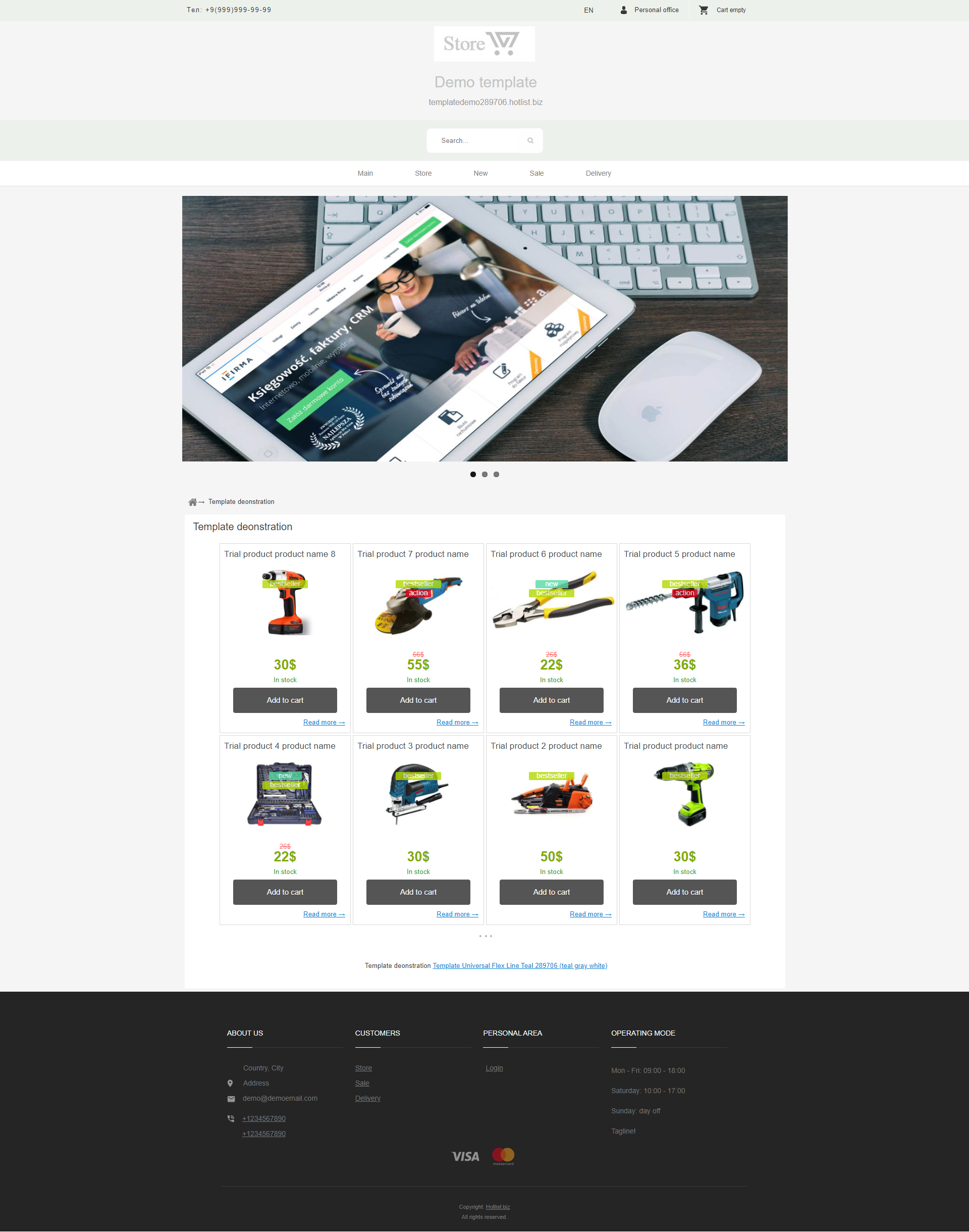 Added template demo and quick install.