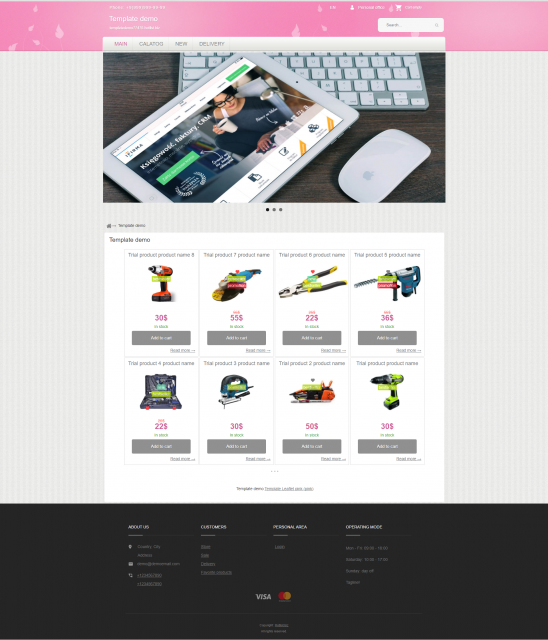 Wzór ulotki różowy (różowy)